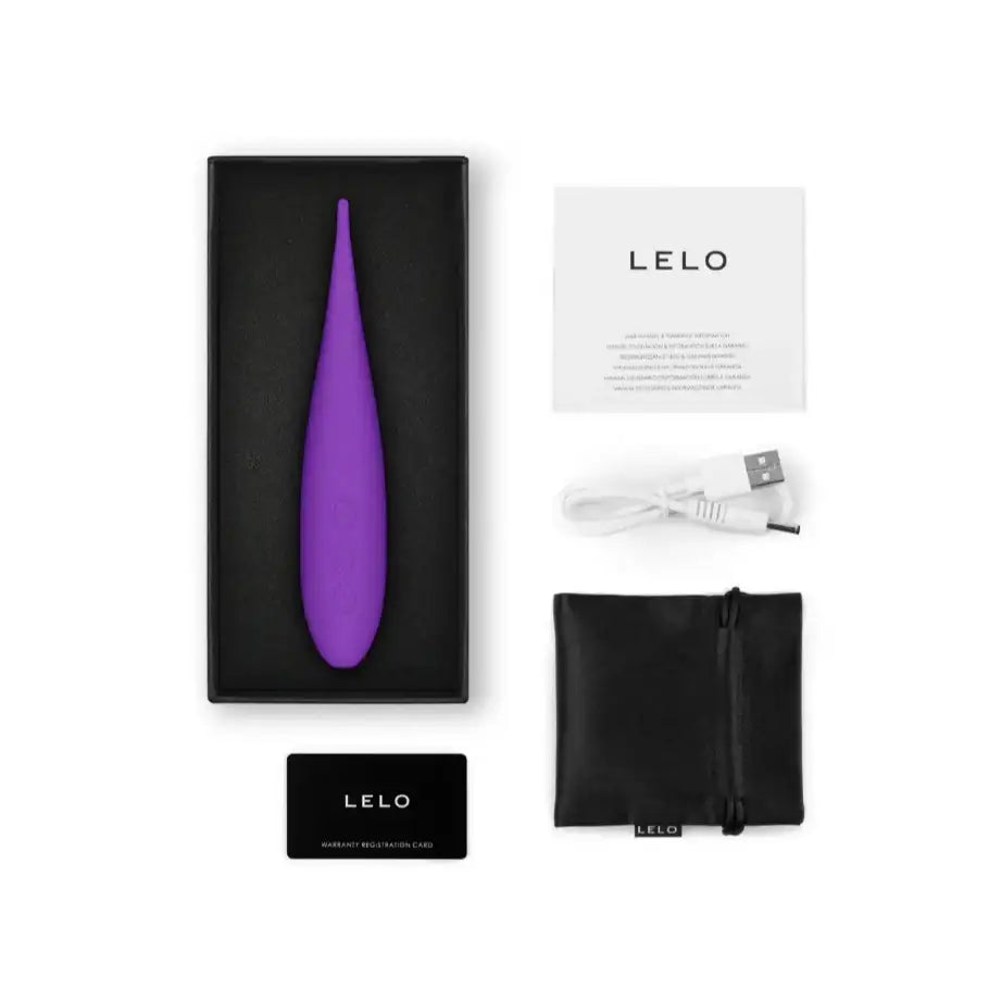 LELO Dot Travel Rechargeable Clitoral Pinpoint Vibrator Purple soft hypoallergenic silicone material with hygienic finish for easy cleaning Singapore
