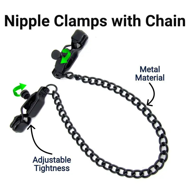 Bat’Bite - Nipple Clamps with Chain - Frisky Business Adult Sex Toys Shop