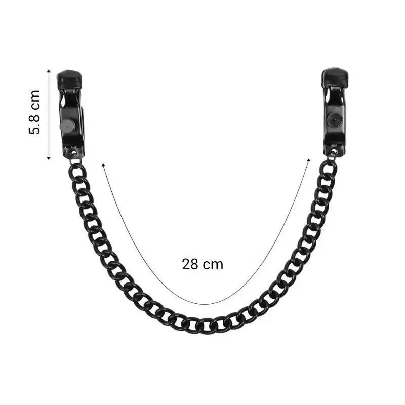 Bat’Bite - Nipple Clamps with Chain - Frisky Business Adult Sex Toys Shop