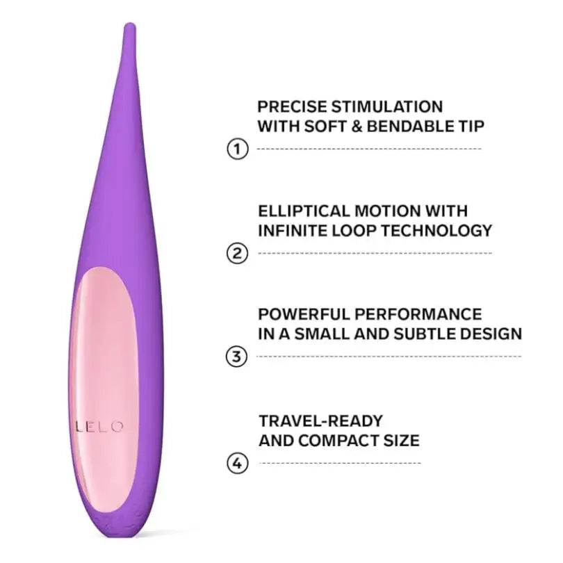LELO Dot Travel Rechargeable Clitoral Pinpoint Vibrator Purple high-performance clitoral stimulator with compact design for easy handling and powerful sensations Singapore