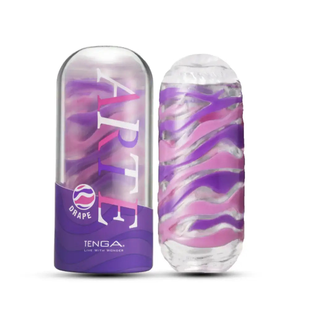 Tenga Arte Reusable Male Masturbator Drape Innovative Design Durable Silicone Comfortable Grip Singapore