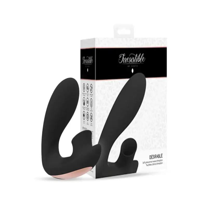 SHOTS Desirable Bendable Air Pulse Vibrator Black Bendable design with powerful air pulse stimulation for precise adult pleasure Singapore
