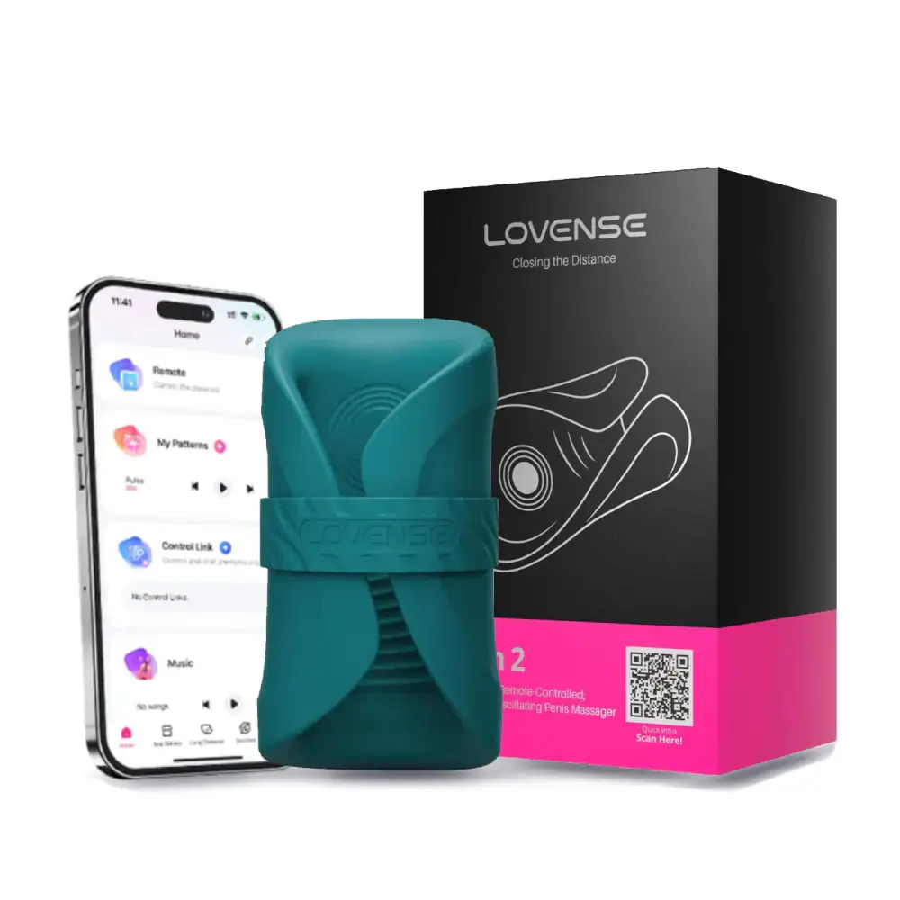 Lovense - Gush 2 App-Controlled Oscillating Penis Massager - Frisky Business Adult Sex Toys Shop