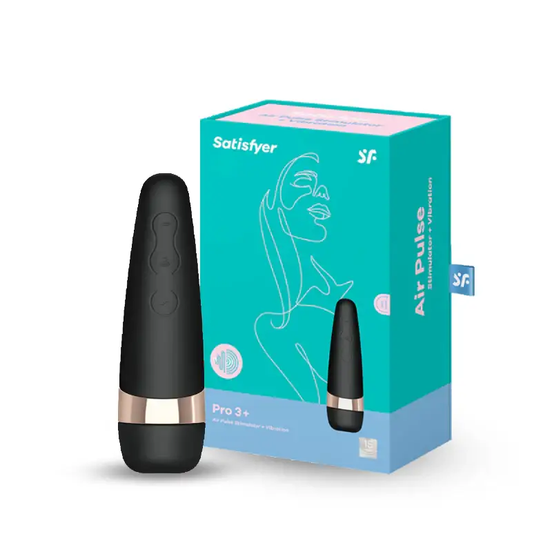 Satisfyer Pro 3+ Air Pulse & Vibration Clitoral Stimulator Rechargeable Ergonomic Personal Massager Singapore