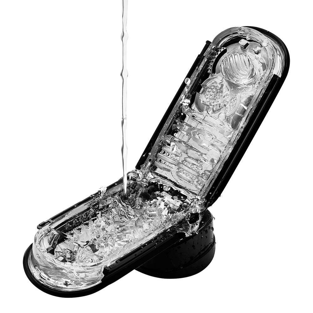 Tenga Flip 0 Zero Male Masturbator Black Flip Open Design Convenient Use Durable Silicone Construction Singapore