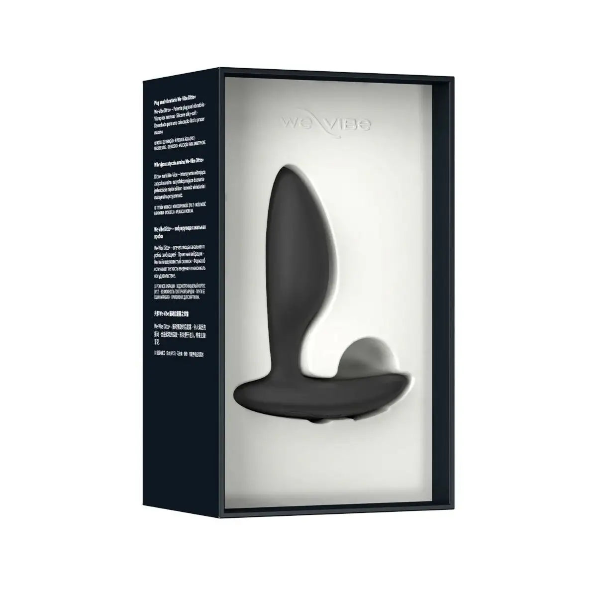 We-Vibe Ditto+ Satin Black ergonomic wearable toy with flexible design for interactive use Singapore