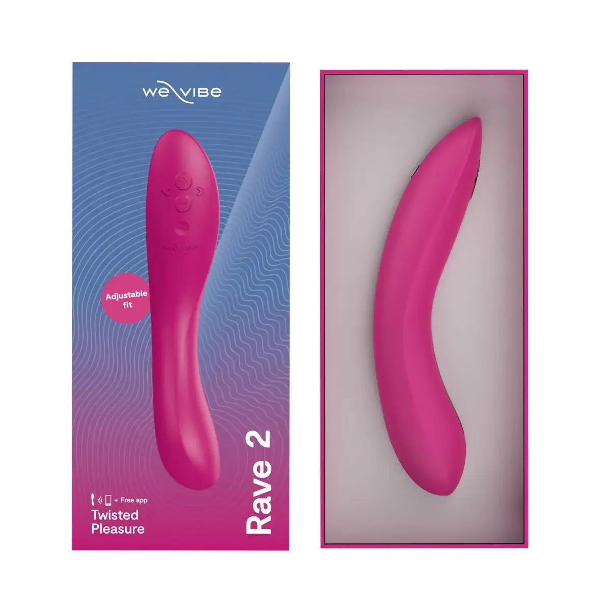 We-Vibe Rave 2 Bold Pink rechargeable intimate toy adjustable settings quiet operation Singapore