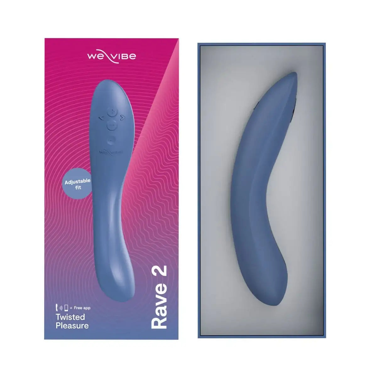 We-Vibe Rave 2 Muted Blue rechargeable compact design long-lasting battery Singapore