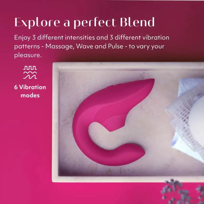 Womanizer Blend Vibrant Pink premium personal massager sleek modern design quiet motor rechargeable wellness device Singapore