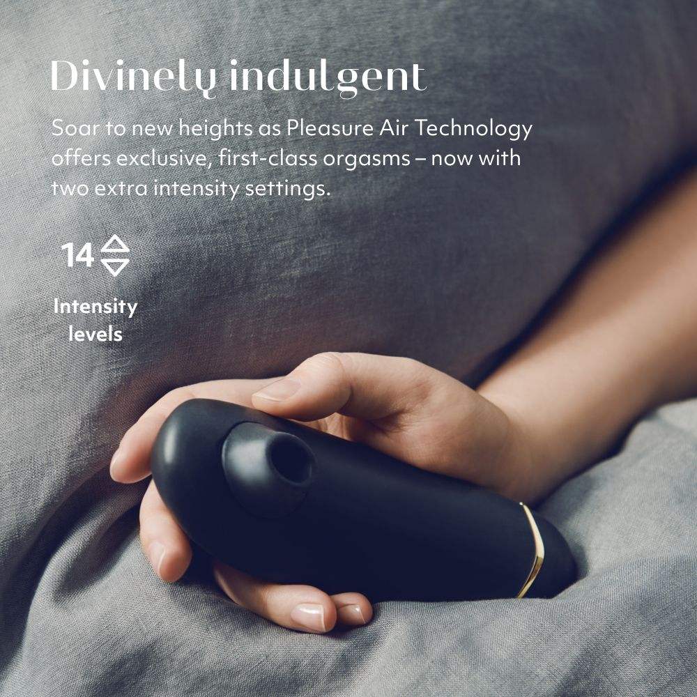 Womanizer Premium 2 Black Multi-Speed Suction Stimulator Adjustable Intensity Rechargeable Singapore