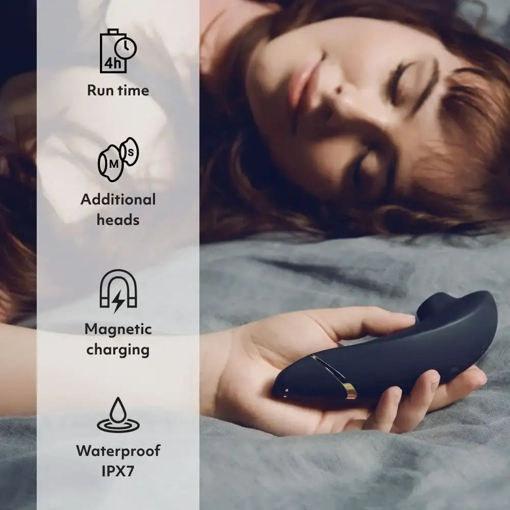 Womanizer Premium 2 Black Quiet Powerful Silicone Stimulator Compact Personal Massager Singapore