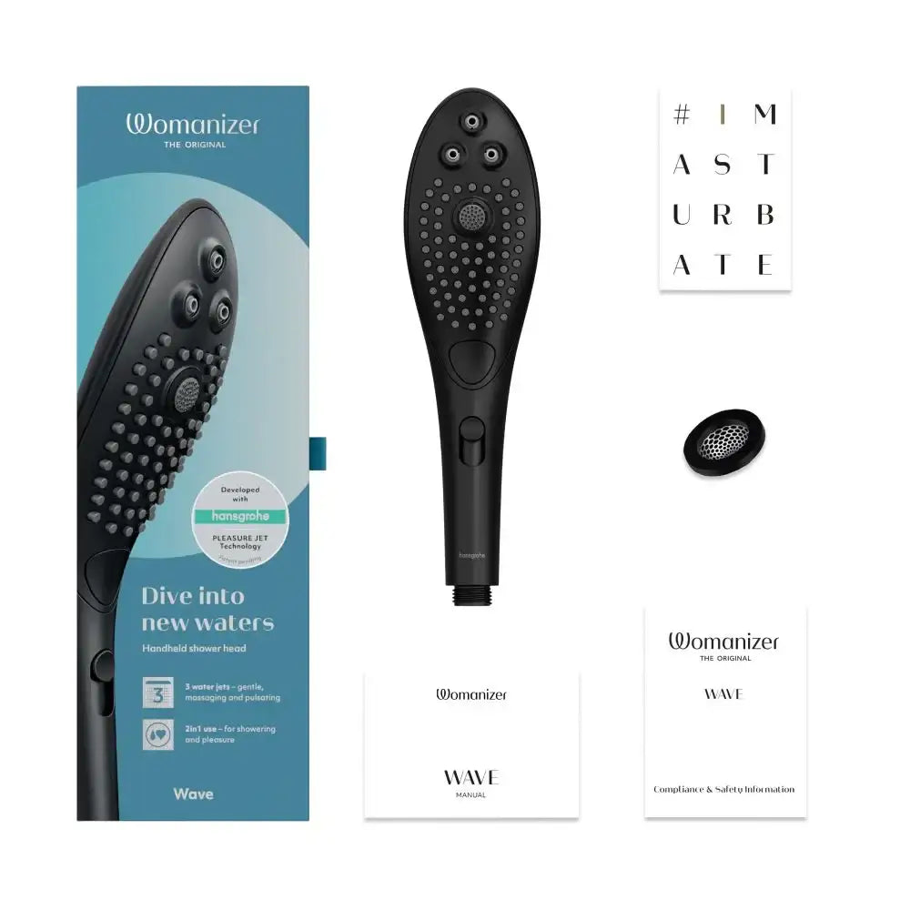 Womanizer Wave Black durable silicone exterior soft touch body safe materials long term personal wellness device Singapore