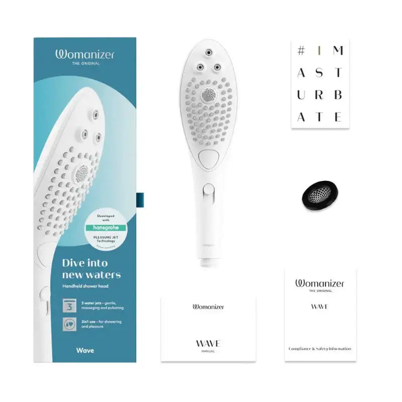 Womanizer Wave White USB Rechargeable App Controlled Personal Massager Elegant Design Singapore