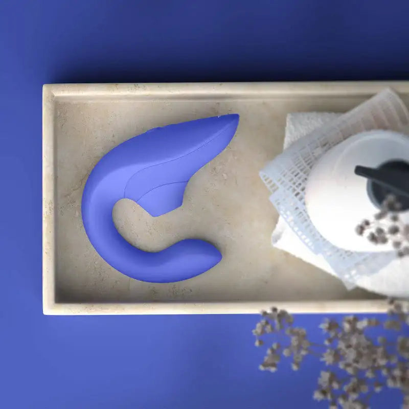 Womanizer Blend Vibrant Blue contemporary minimalist aesthetic sleek silhouette portable ergonomic personal wellness accessory Singapore