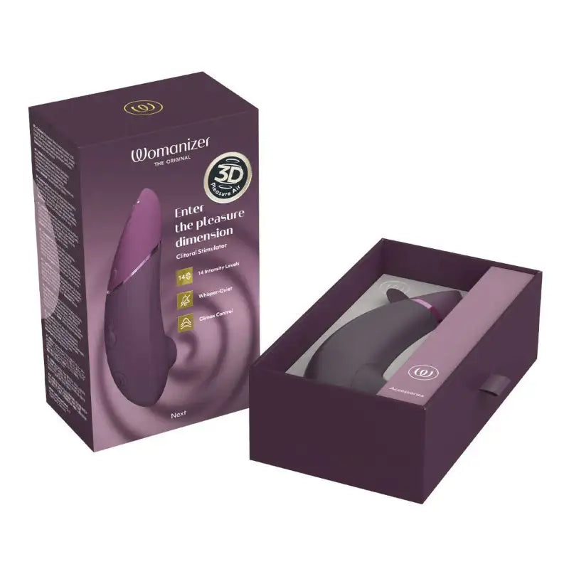 Womanizer Next Dark Purple lightweight travel friendly ergonomic massager perfect for home or travel Singapore