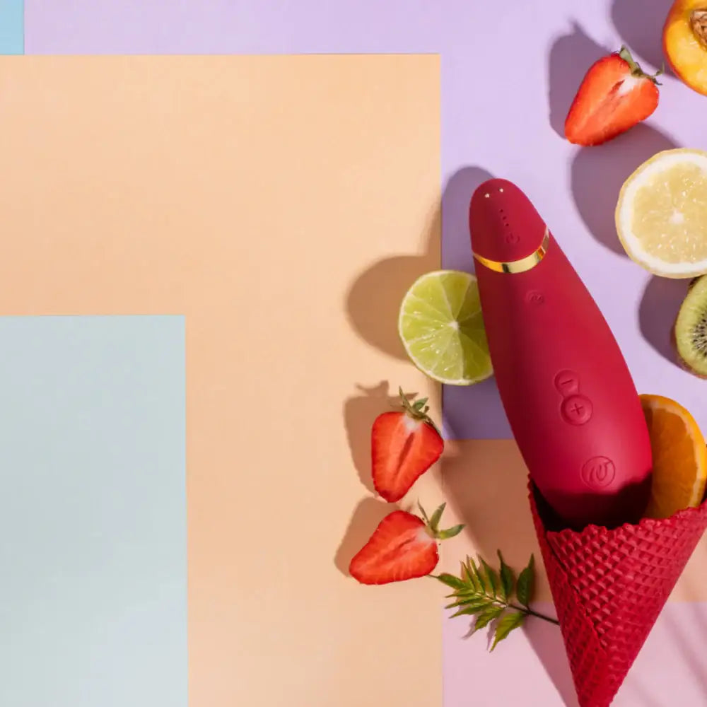 Womanizer Premium 2 Bordeaux Ergonomic Grip Lightweight Design Waterproof Personal Massager Singapore
