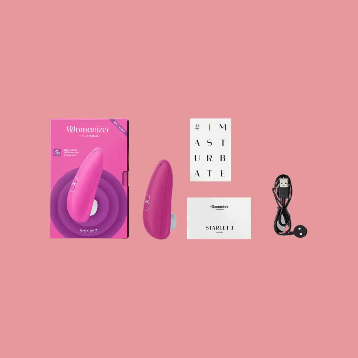Womanizer Starlet 3 Pink easy controls waterproof design USB rechargeable portable personal care device Singapore
