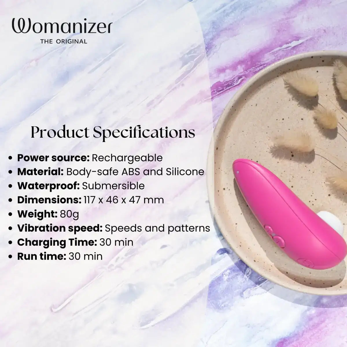 Womanizer Starlet 3 Pink minimalist design lightweight portable wellness device for home or travel Singapore