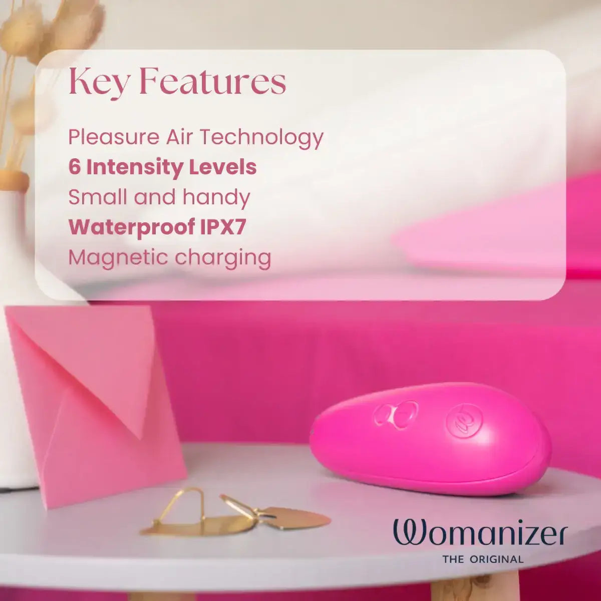 Womanizer Starlet 3 Pink soft silicone finish body safe materials compact discreet storage design Singapore