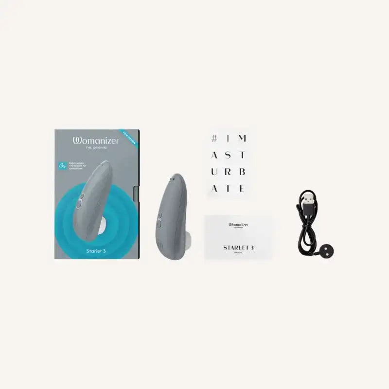 Womanizer Starlet 3 Grey easy controls waterproof design USB rechargeable portable personal care device Singapore
