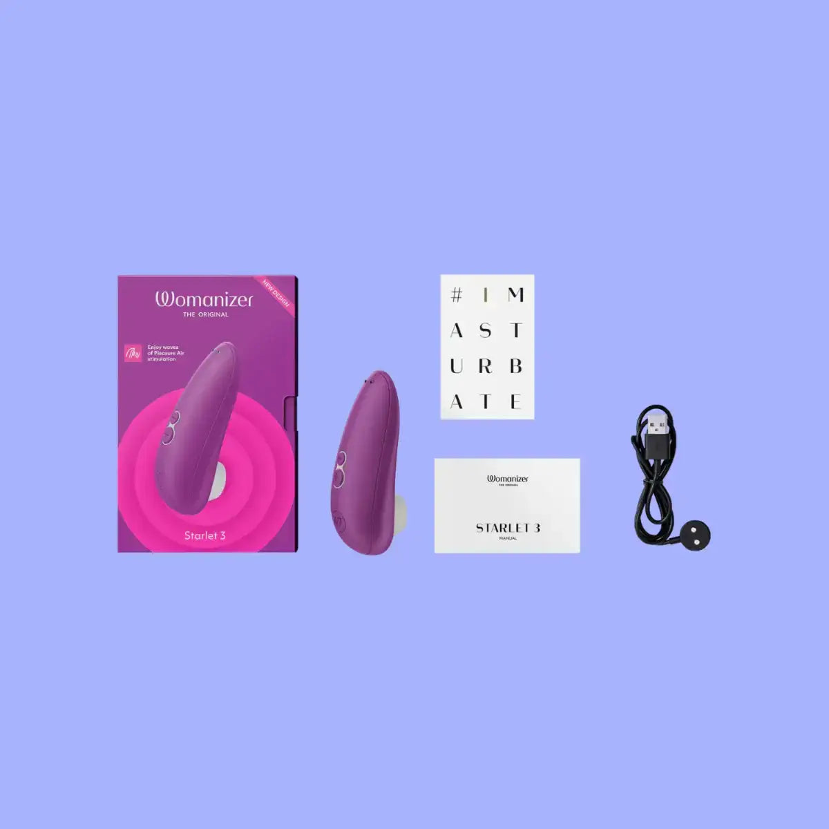 Womanizer Starlet 3 Violet minimalist design lightweight portable wellness device for home or travel Singapore