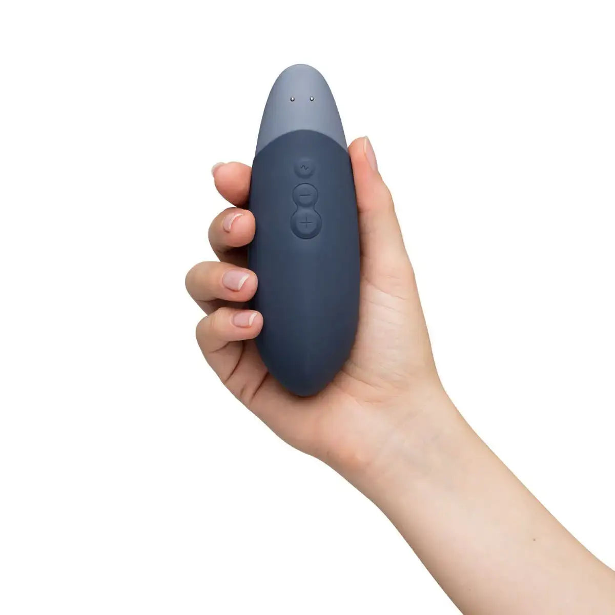 Womanizer Vibe Dark Blue soft touch silicone finish elegant modern design lightweight handheld massager Singapore