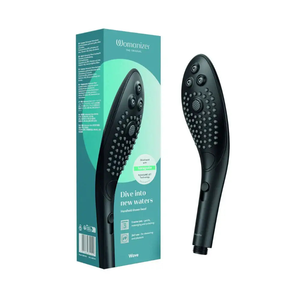 Womanizer Wave Black modern minimalist aesthetic lightweight ergonomic personal massager portable design for travel Singapore