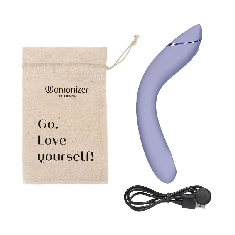 Womanizer OG Lilac ergonomic curved design comfortable handheld use travel friendly wellness device Singapore