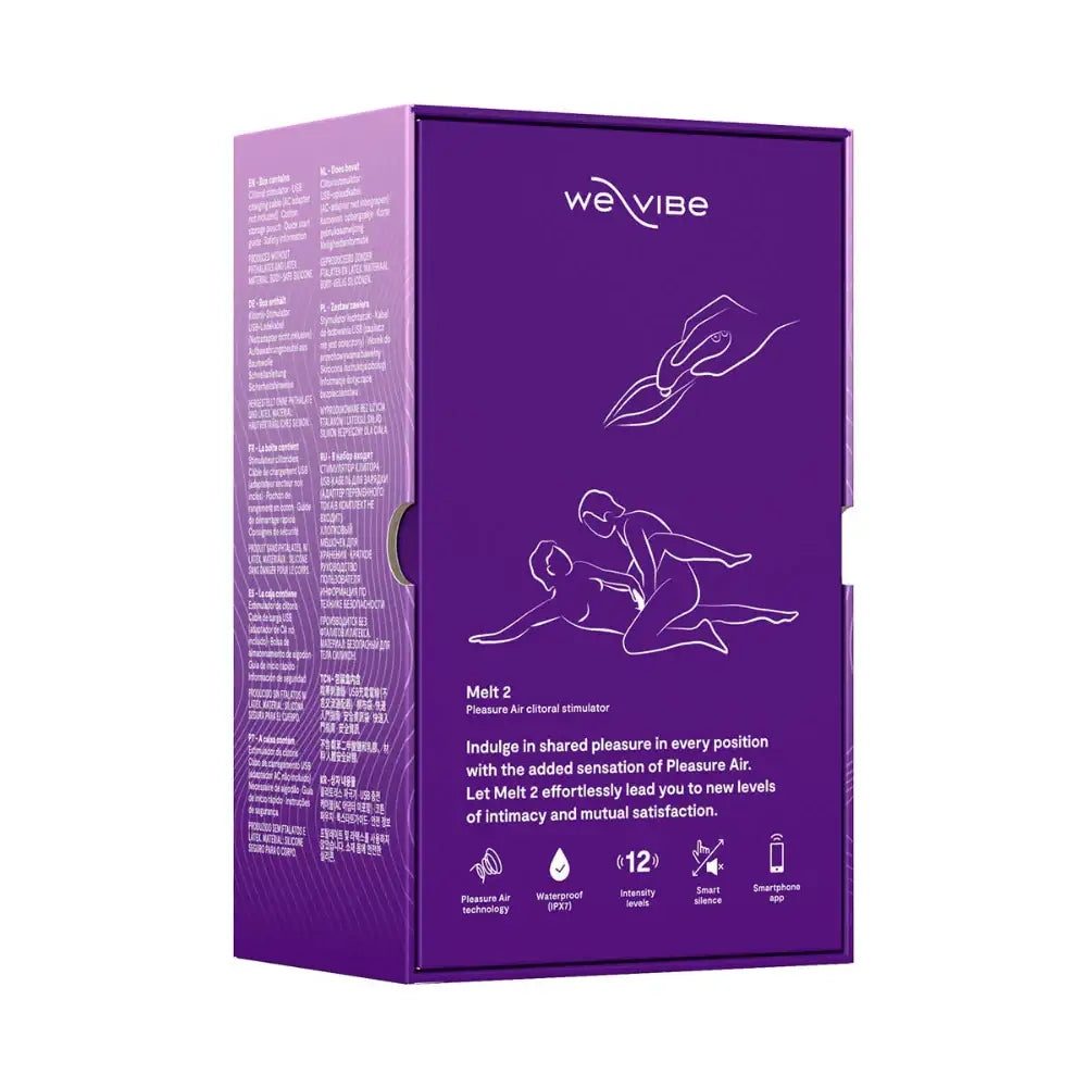 We-Vibe Melt 2 App Controlled Purple Clitoral Stimulator with Bluetooth functionality for personalized interactive experiences Singapore