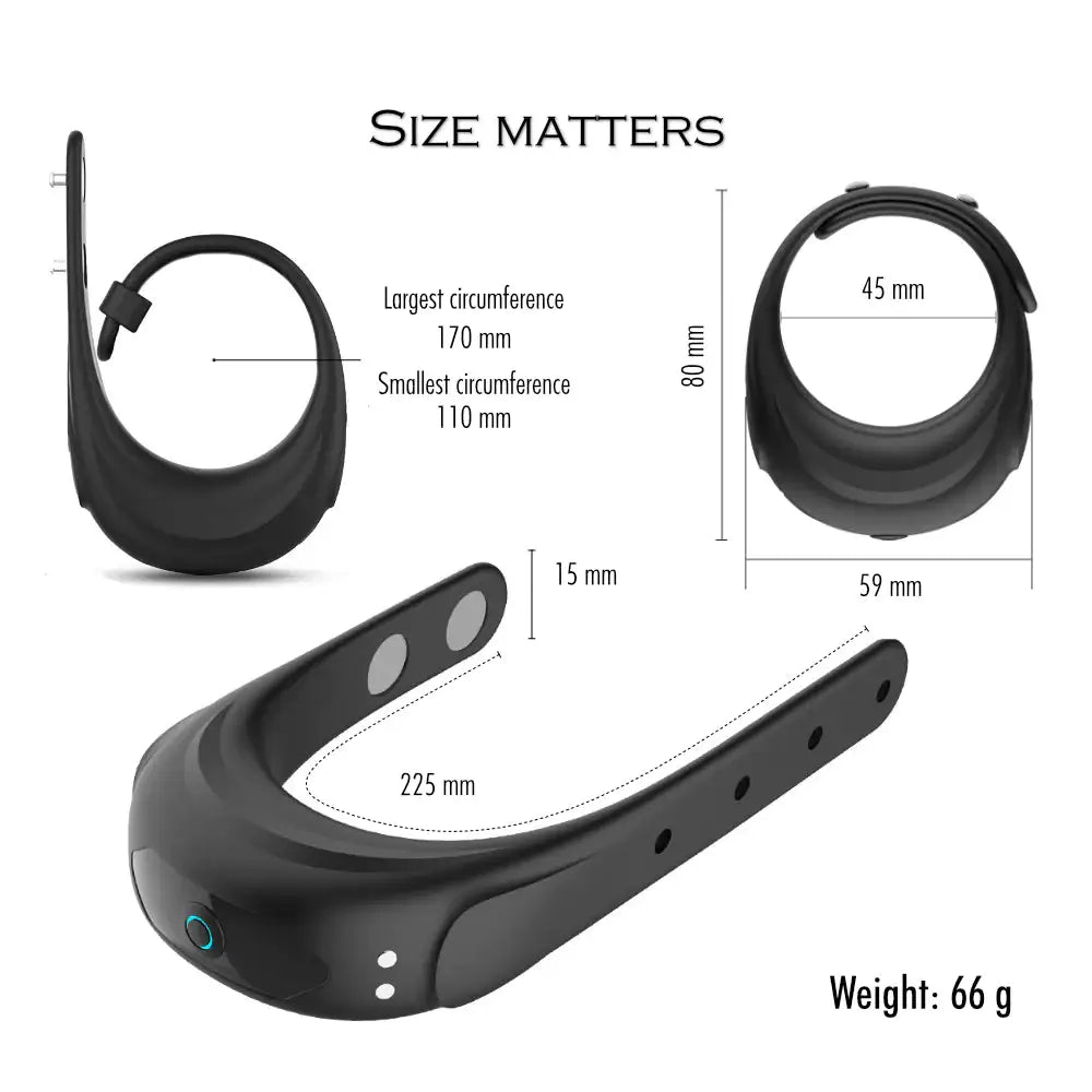 Adler - Adjustable Vibrating Penis Ring - Frisky Business Adult Sex Toys Shop