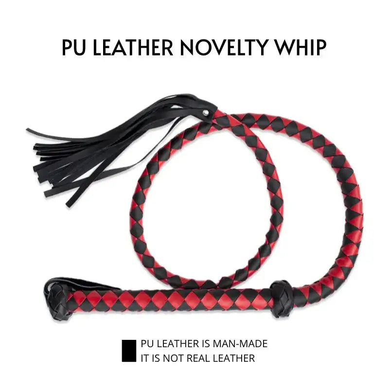 BDSM - 1.4 m Long Novelty PU Leather Whip - Frisky Business Adult Sex Toys Shop