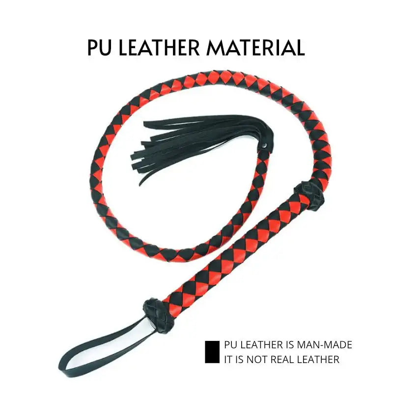 BDSM - 1.4 m Long Novelty PU Leather Whip - Frisky Business Adult Sex Toys Shop