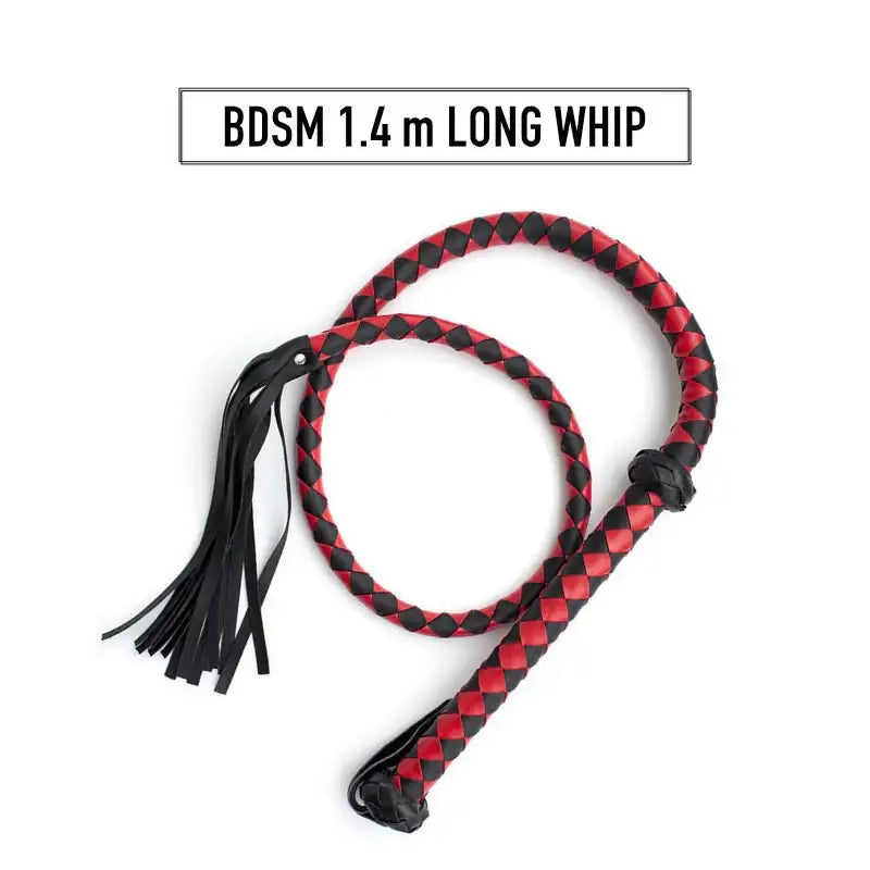 BDSM - 1.4 m Long Novelty PU Leather Whip - Frisky Business Adult Sex Toys Shop