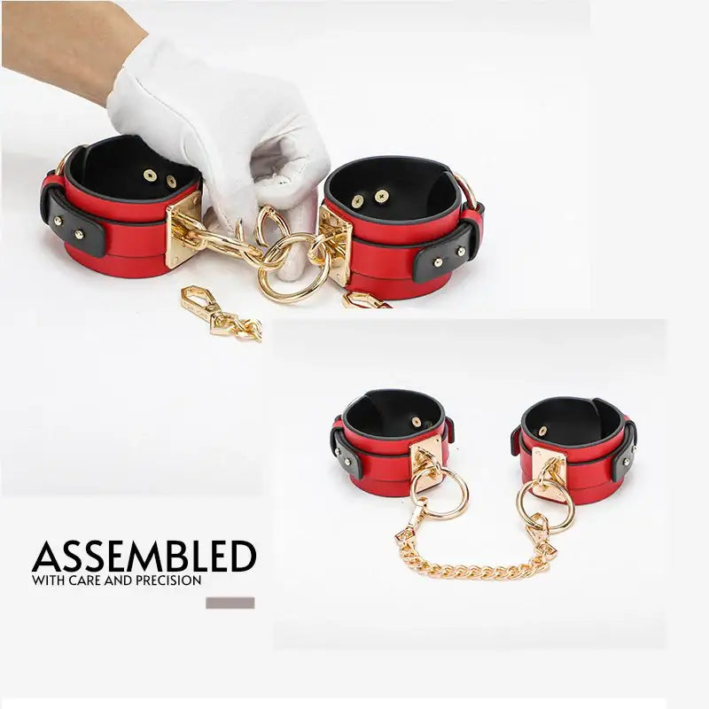 BDSM - 8 Piece Leather BDSM Set - Frisky Business Adult Sex Toys Shop
