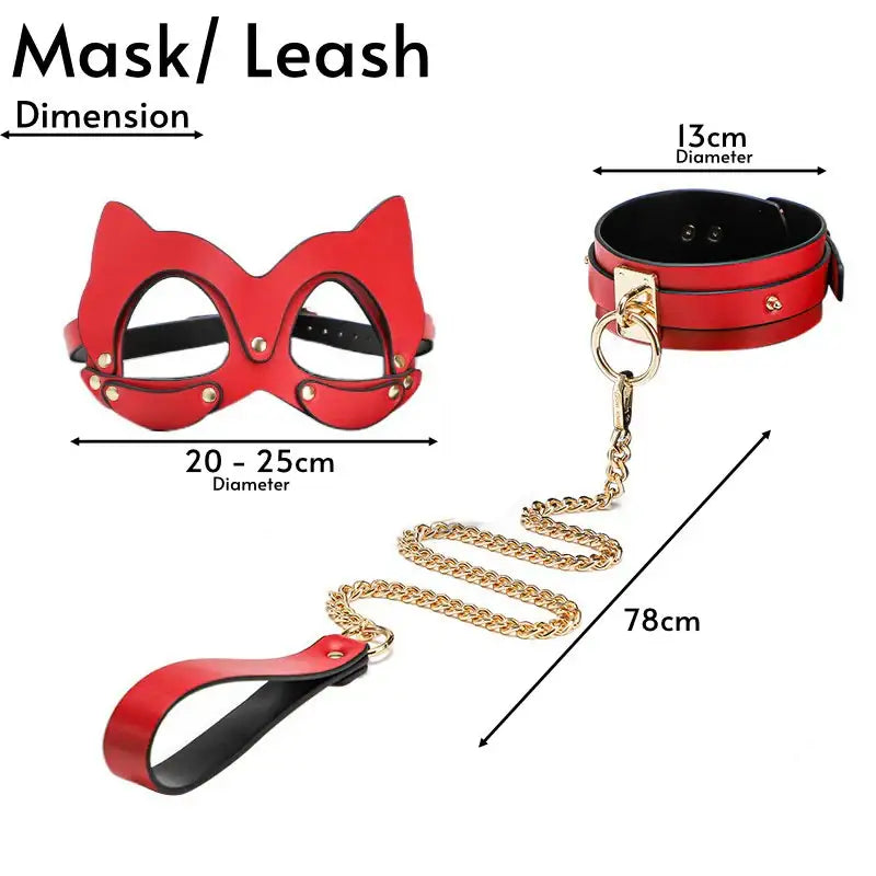 BDSM - 8 Piece Leather BDSM Set - Frisky Business Adult Sex Toys Shop