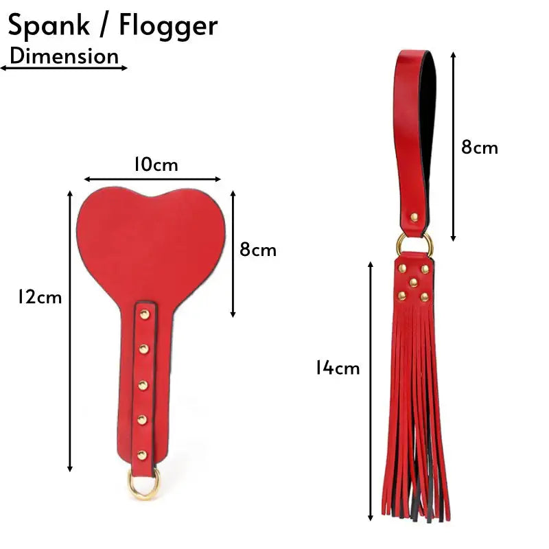 BDSM - 8 Piece Leather BDSM Set - Frisky Business Adult Sex Toys Shop