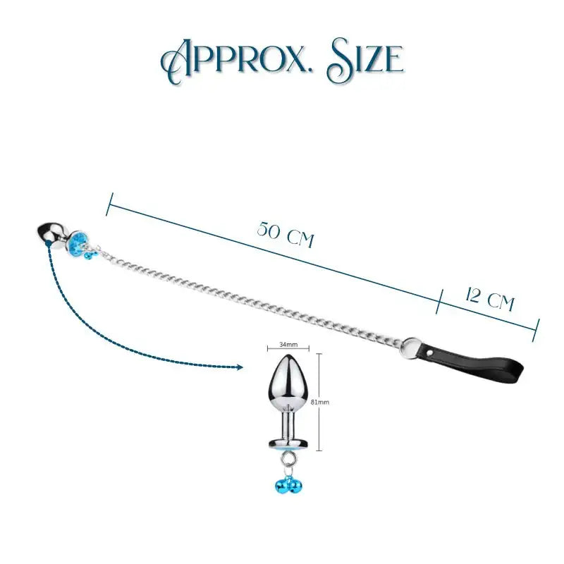 BDSM - Bell Butt Plug Leash - Frisky Business Adult Sex Toys Shop