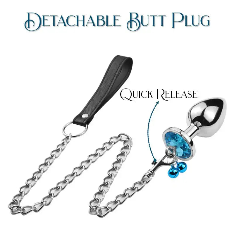 BDSM - Bell Butt Plug Leash - Frisky Business Adult Sex Toys Shop