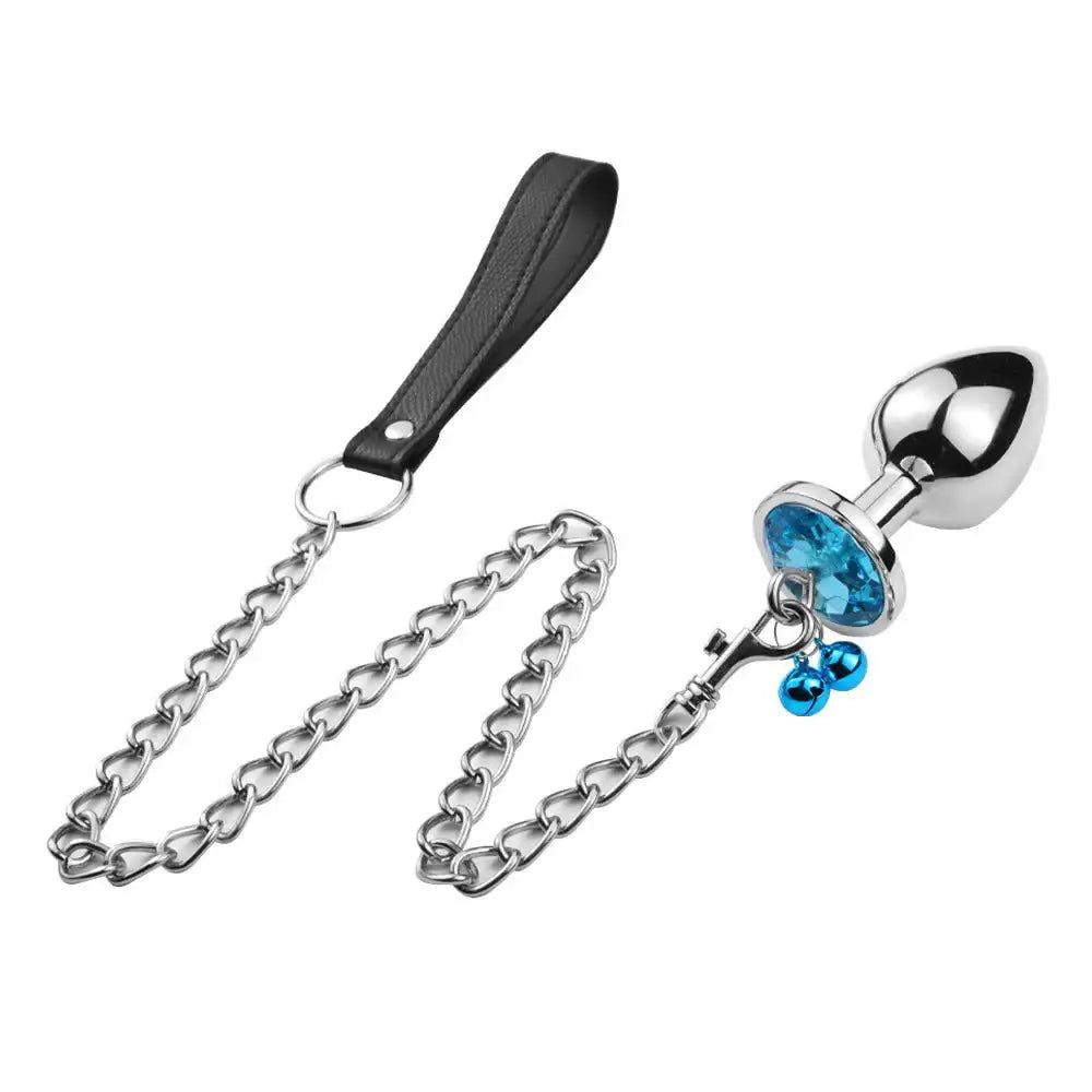 BDSM - Bell Butt Plug Leash - Frisky Business Adult Sex Toys Shop