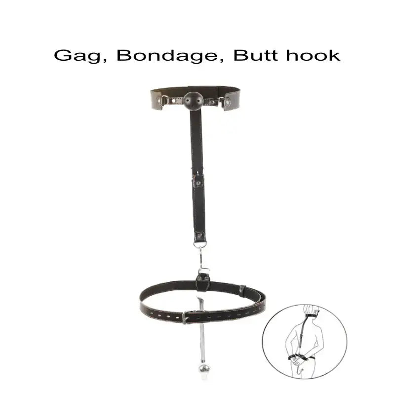BDSM - Bondage, Anal Hook, Gag, Cuffs and Waist belt - Frisky Business Adult Sex Toys Shop
