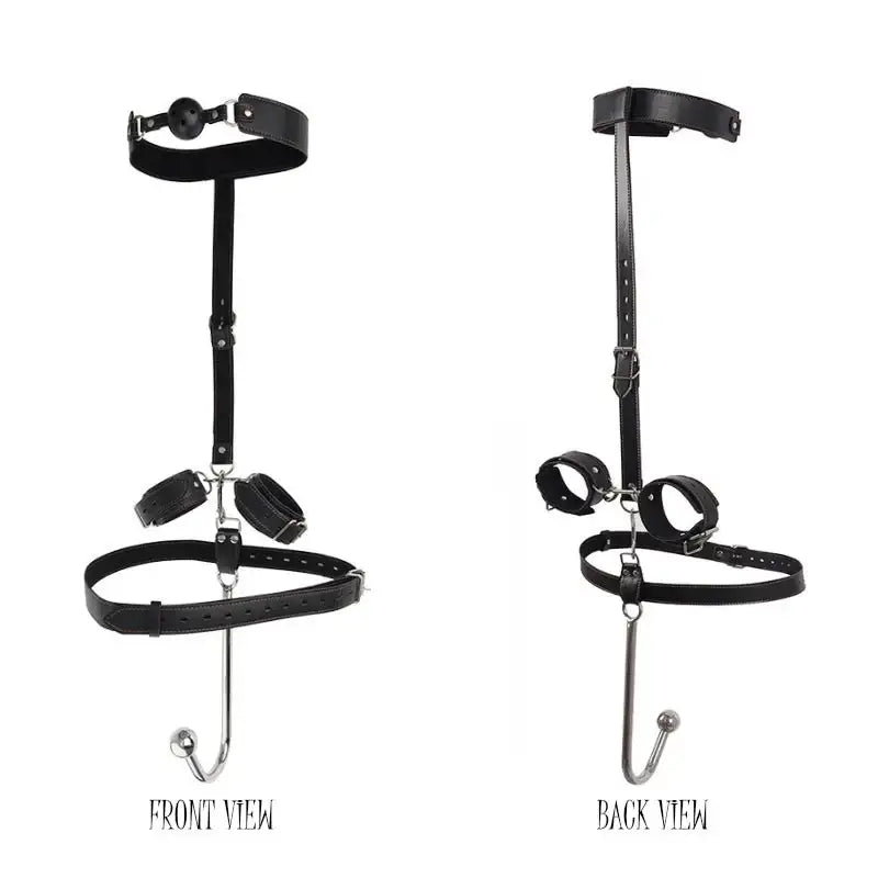BDSM - Bondage, Anal Hook, Gag, Cuffs and Waist belt - Frisky Business Adult Sex Toys Shop