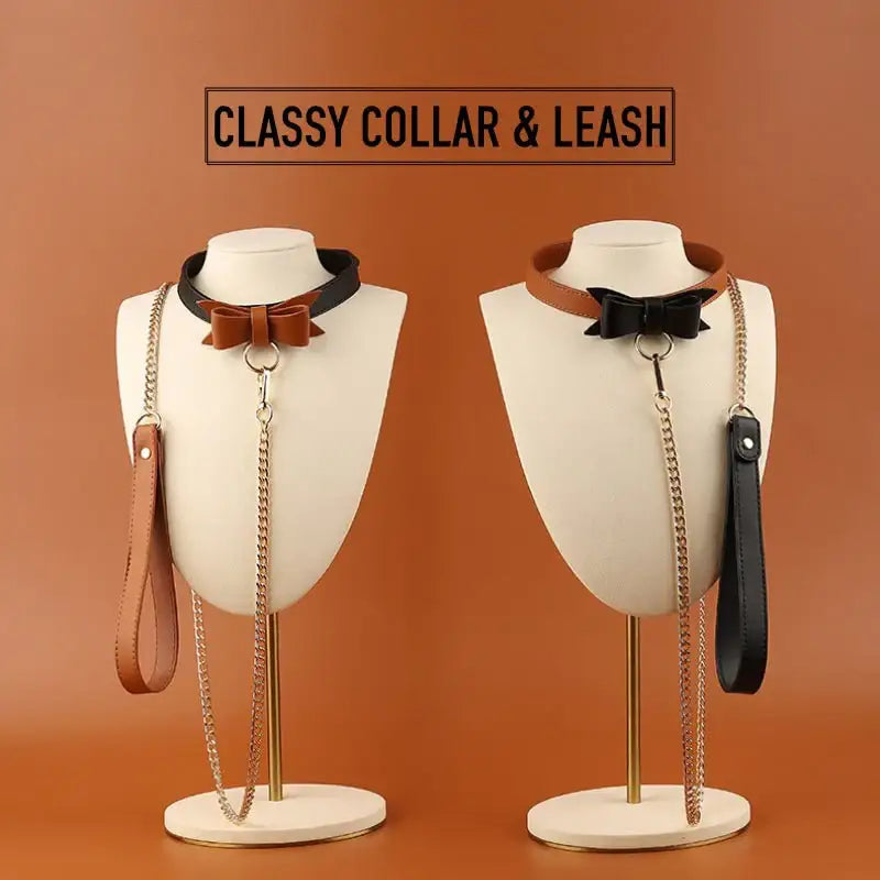 BDSM - Bow Tie & Leash - Frisky Business Adult Sex Toys Shop