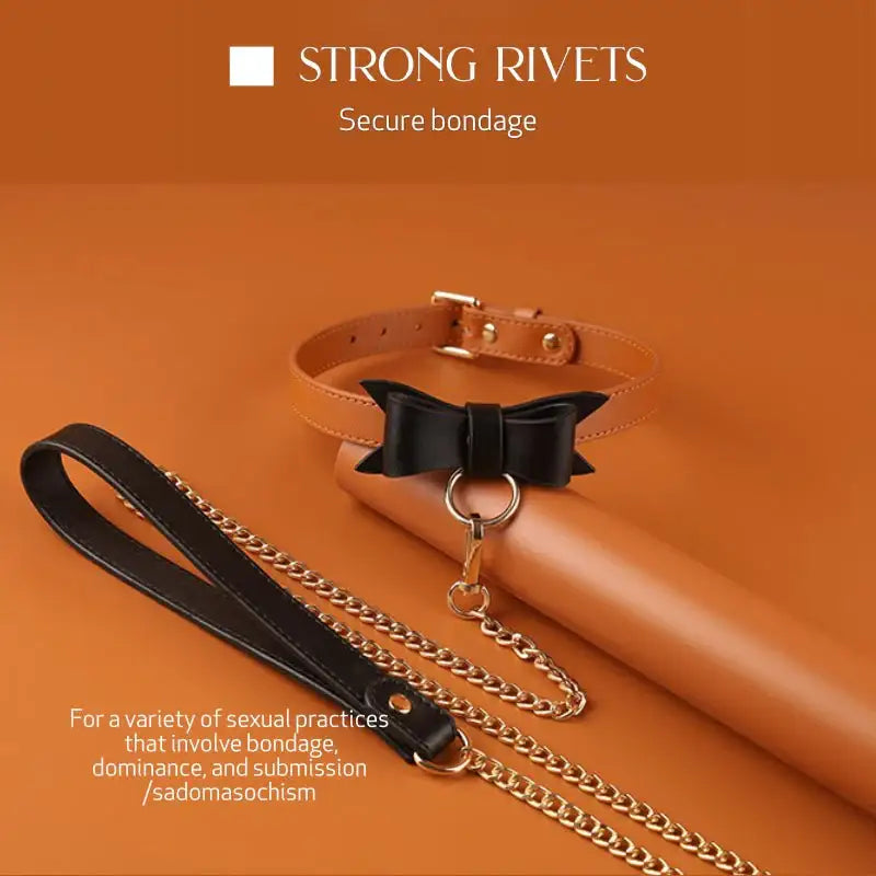 BDSM - Bow Tie & Leash - Frisky Business Adult Sex Toys Shop