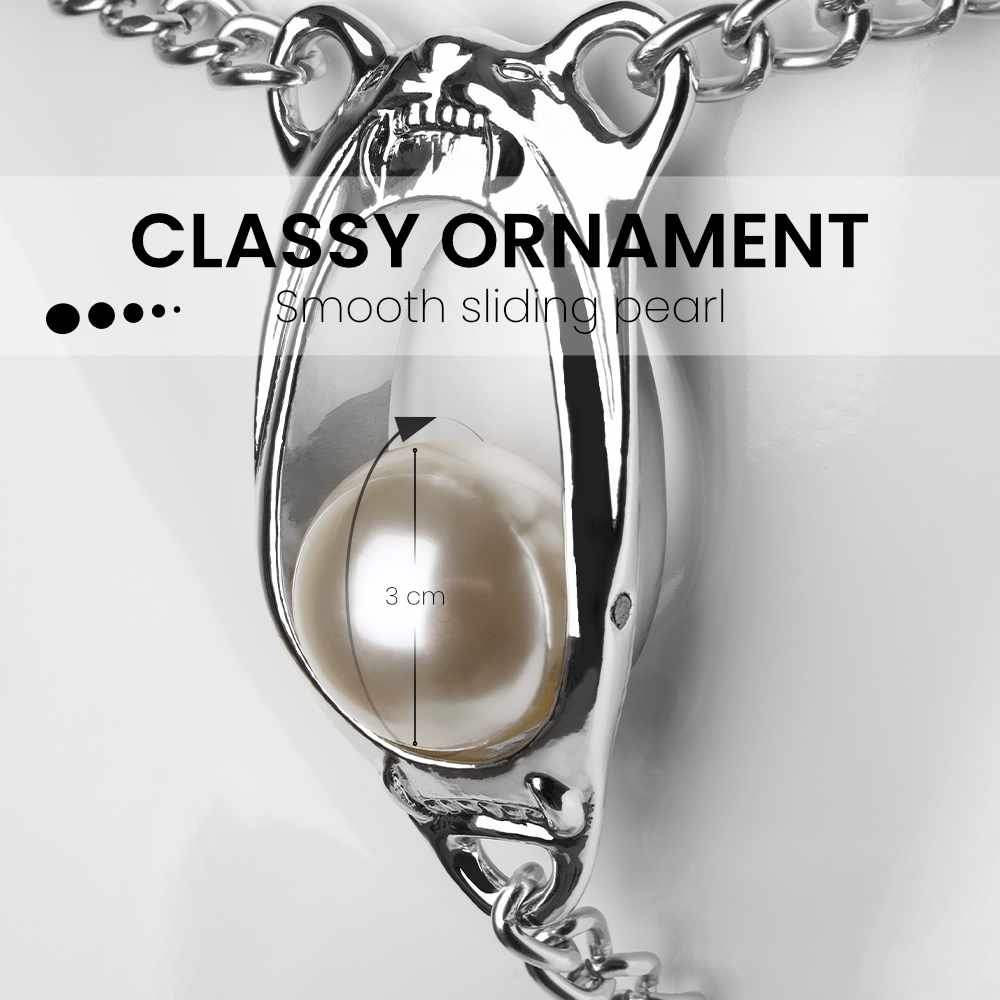 BDSM - Chastity Belt with Sliding Pearl - Frisky Business Adult Sex Toys Shop