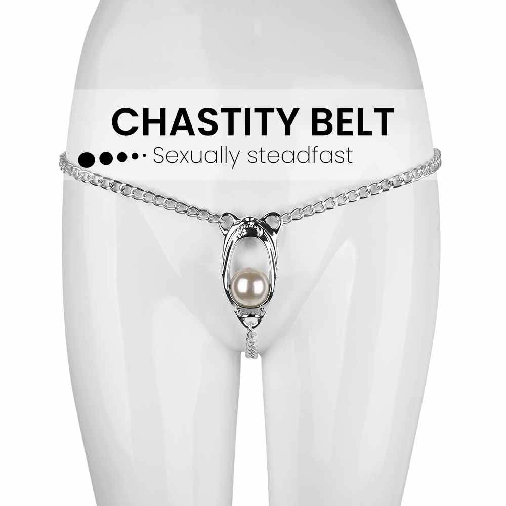 BDSM - Chastity Belt with Sliding Pearl - Frisky Business Adult Sex Toys Shop