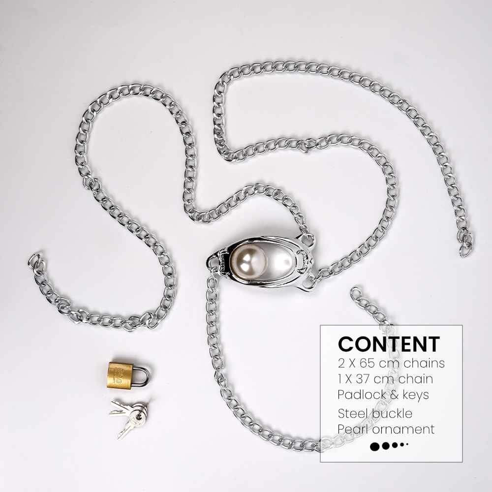 BDSM - Chastity Belt with Sliding Pearl - Frisky Business Adult Sex Toys Shop