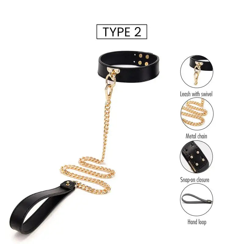 BDSM - Collar & Leash - Frisky Business Adult Sex Toys Shop