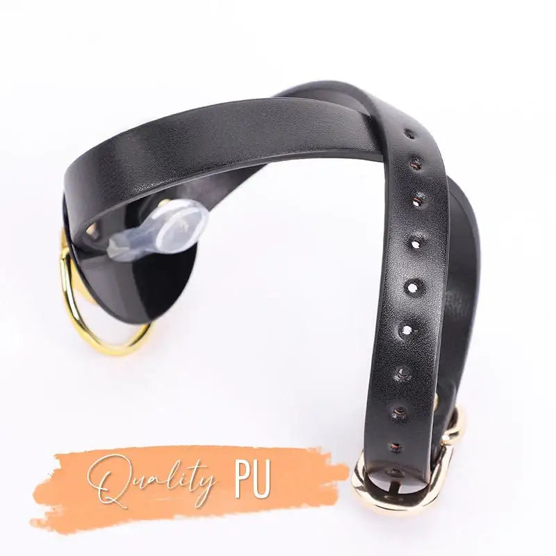 BDSM - Collar + Pacifier + Bell Nipple Clamps & Chains - Frisky Business Adult Sex Toys Shop