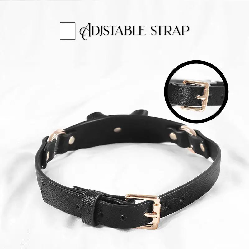 BDSM - Leather Cat Bell Collar - Frisky Business Adult Sex Toys Shop