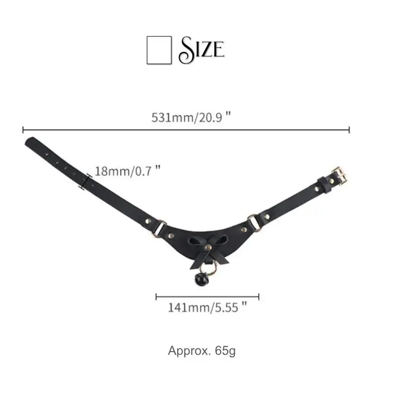 BDSM - Leather Cat Bell Collar - Frisky Business Adult Sex Toys Shop